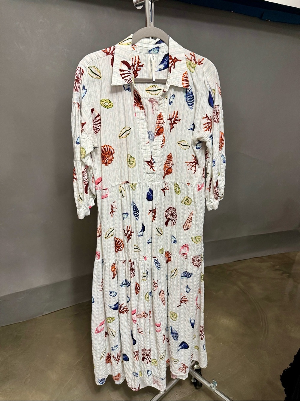 Anthropologie Carolita Printed Tiered Shirt Dress